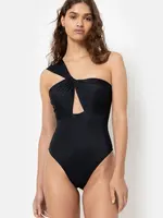 Âme Antwerp One shoulder swimsuit - Black