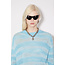 ACNE STUDIOS Distressed knit jumper - Sky blue/powder blue