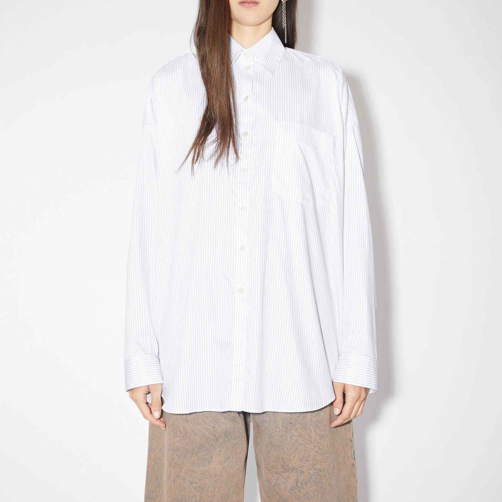 ACNE STUDIOS Striped blouse - White/blue