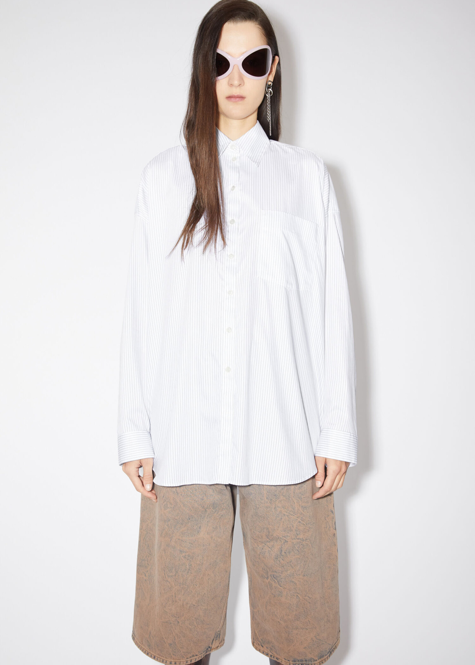 Acne Studios Striped blouse - White/blue