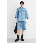 Christian wijnants Christian Wijnants oversized shirt with patched breast pockets, blue denim