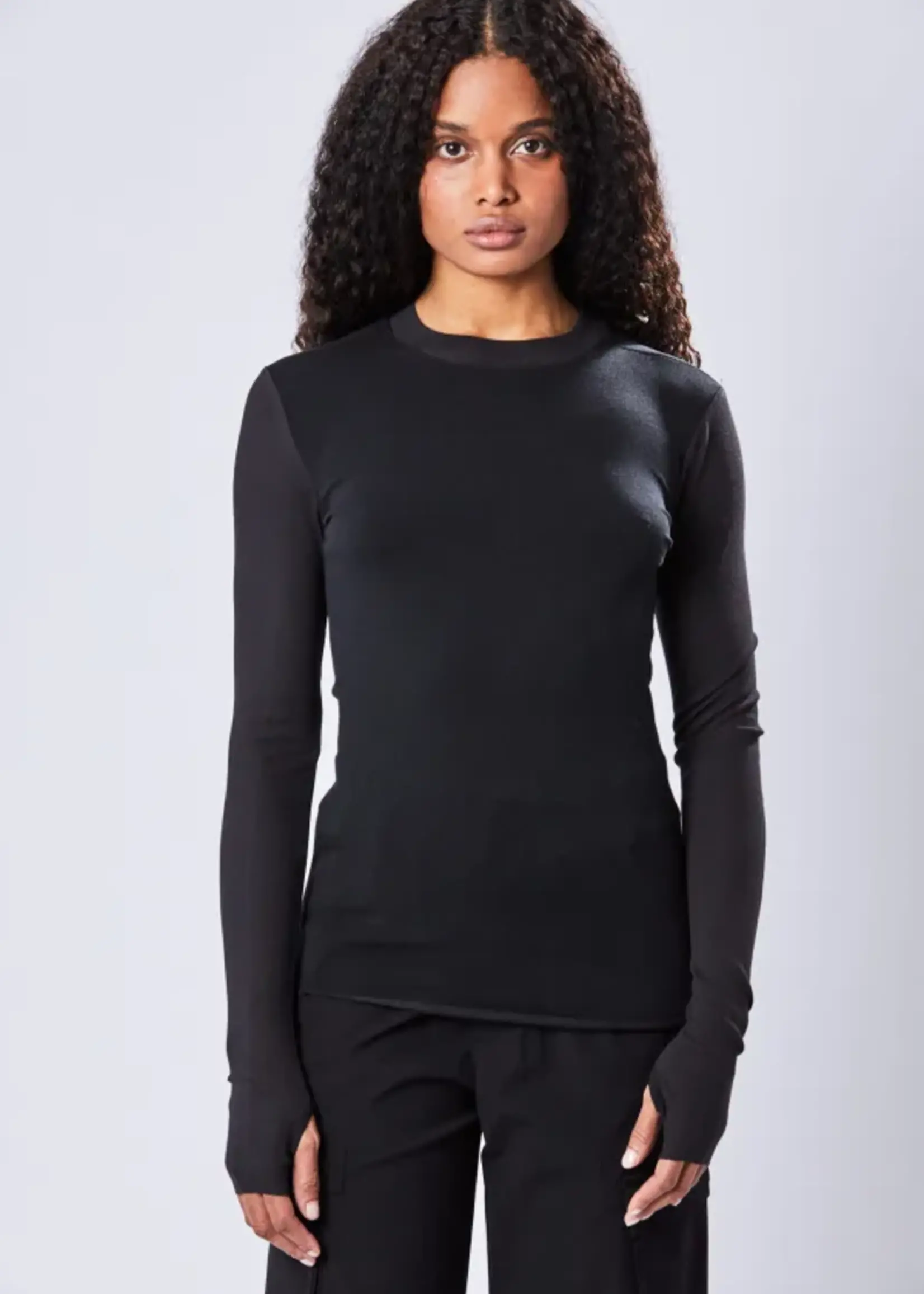 Thom Krom Longsleeve with thumbholes - Black