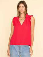 Xirena Bex top silk - Ruby red