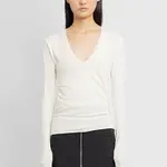 THOM KROM Thom Krom deep v-neck, bone