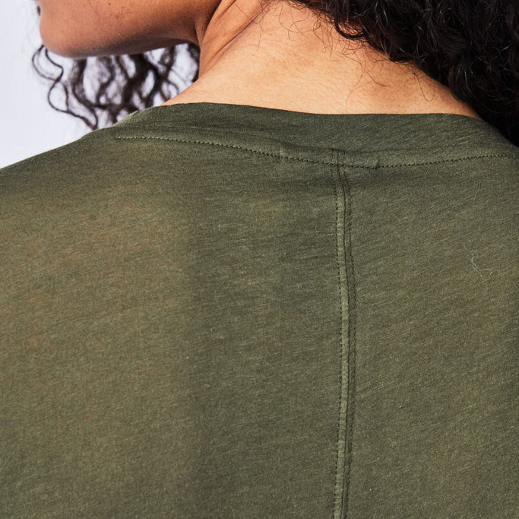 THOM KROM Longsleeve with small slit - Green