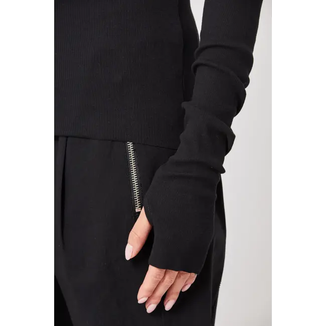 THOM KROM Tight Longsleeve 484 - Black