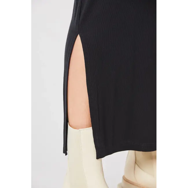 Thom krom V neck dress long 119, black