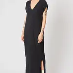 THOM KROM Thom krom V neck dress long 119, black