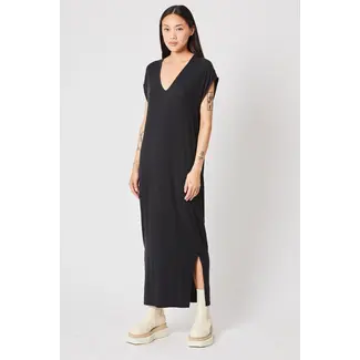 THOM KROM Thom krom V neck dress long 119, black