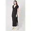 Thom krom V neck dress long 119, black