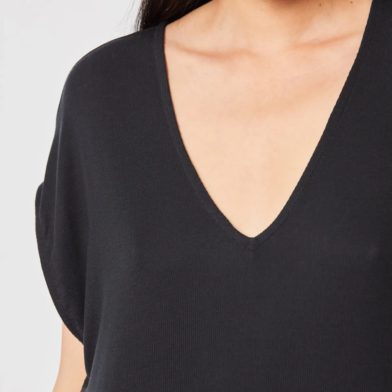 THOM KROM Long v-neck dress 119 - Black