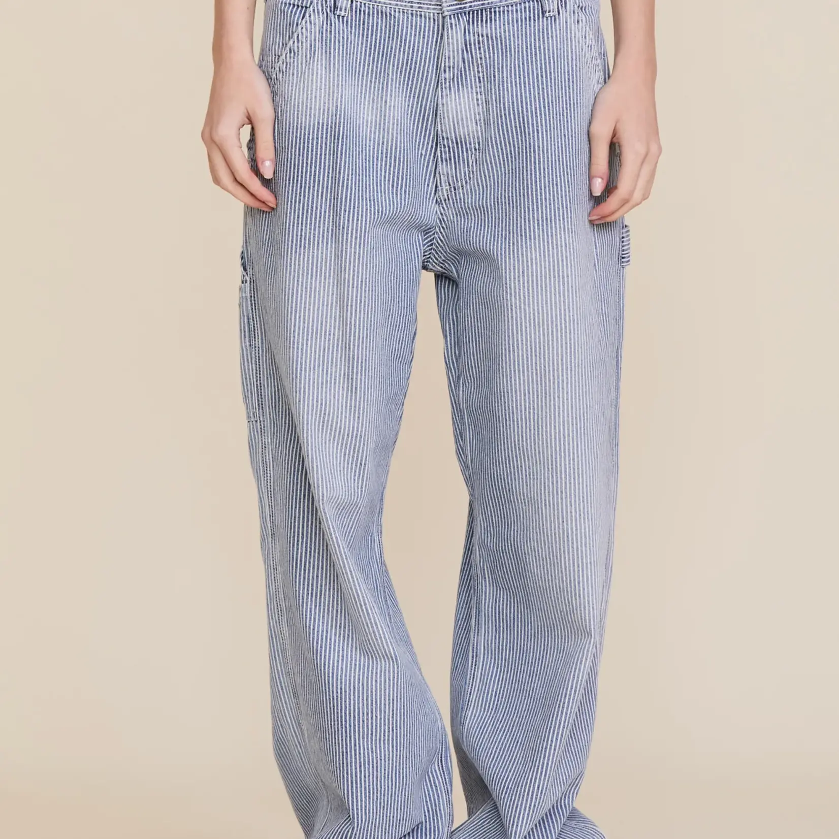 DENIMIST Teri wideleg Carpenter - Railroad stripe