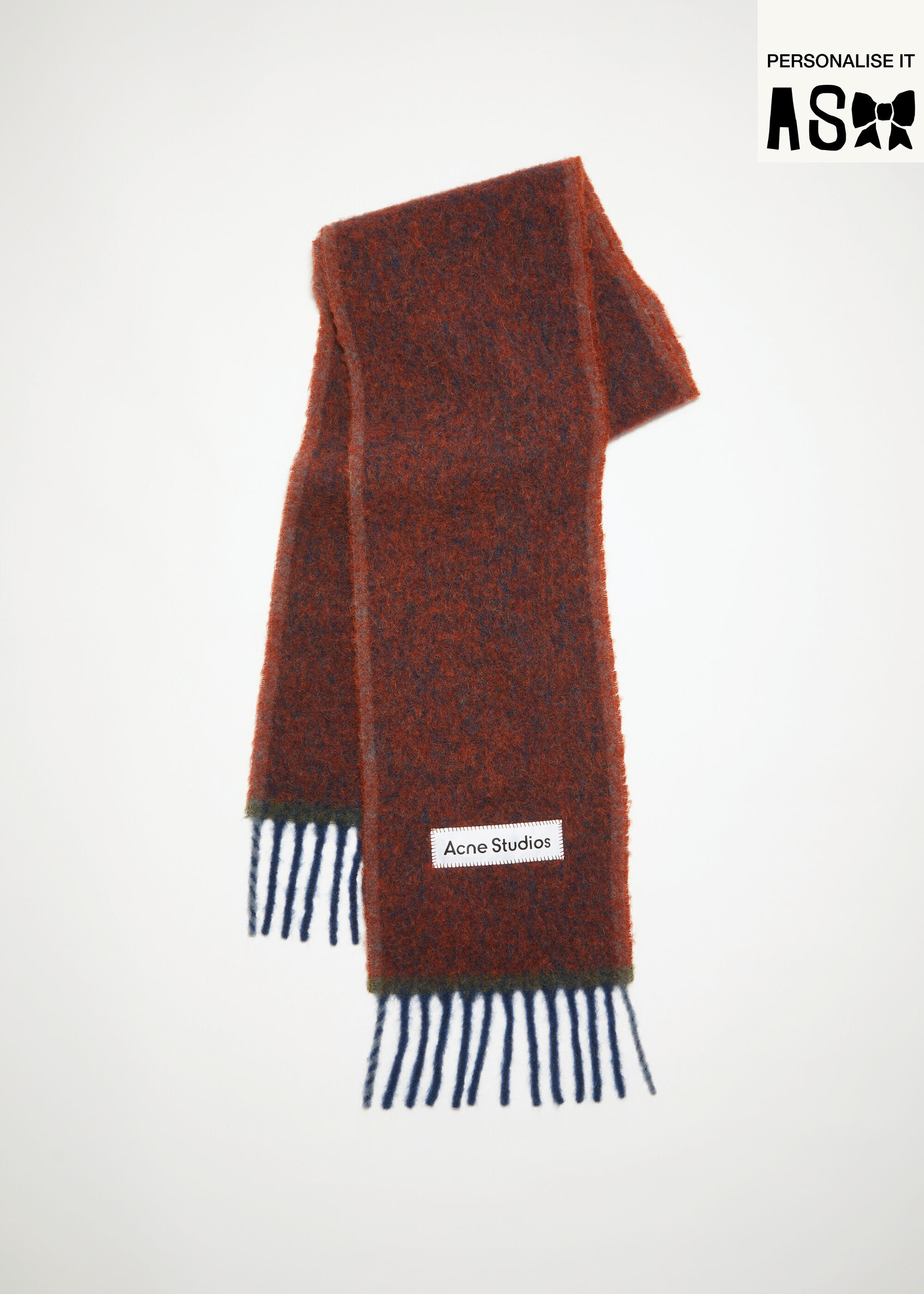 Acne Studios Wool mohair scarf - Aubergine/blue