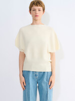 Christian Wijnants Klanni twisted asymmetrical knitted top - Offwhite