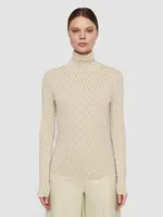 Joseph Turtleneck fine alcove jacquard - Pale olive