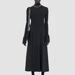 JOSEPH Duperre mixed media dress- Black