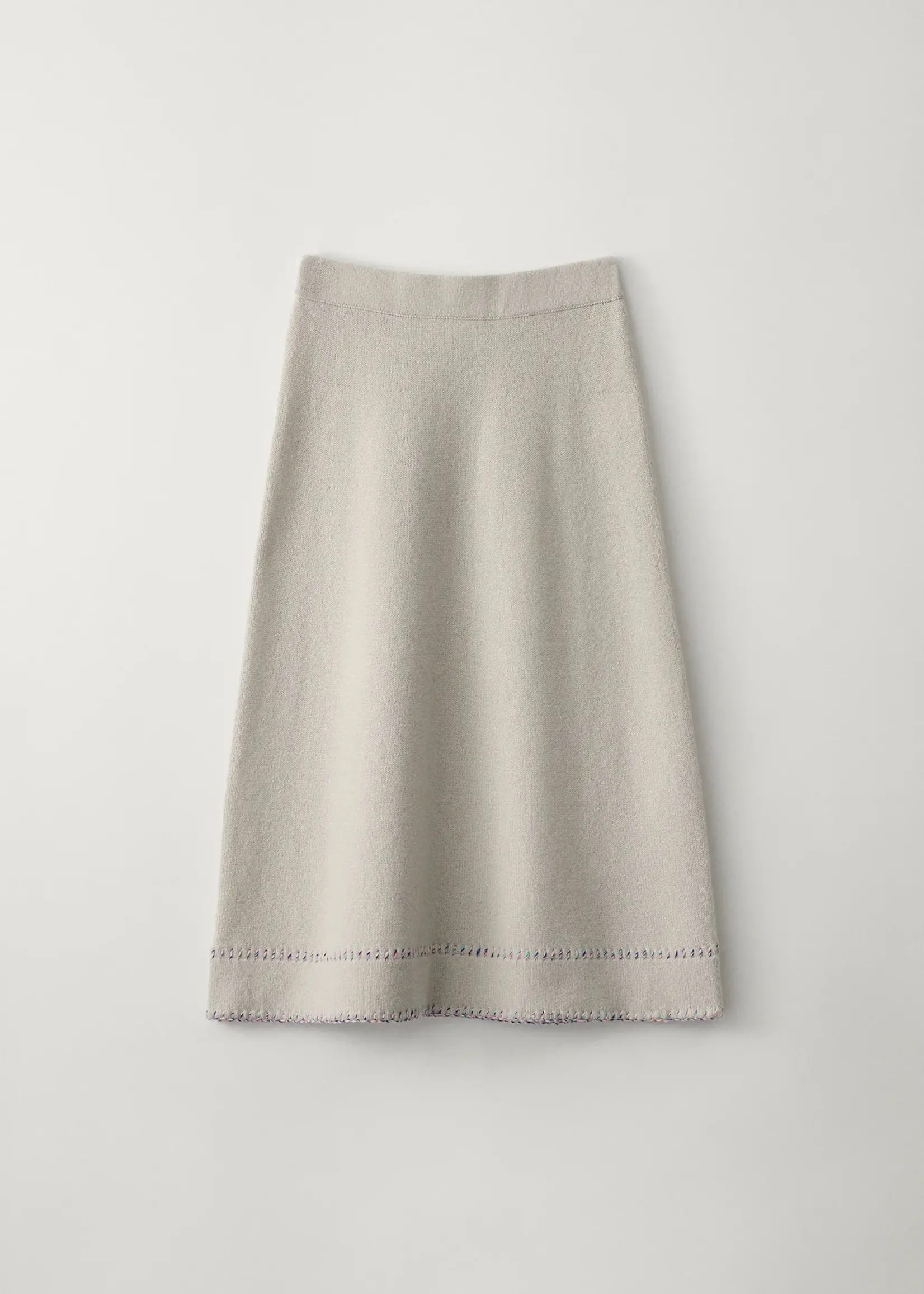 Lisa Yang Adele skirt - Cream/Multi-stitch