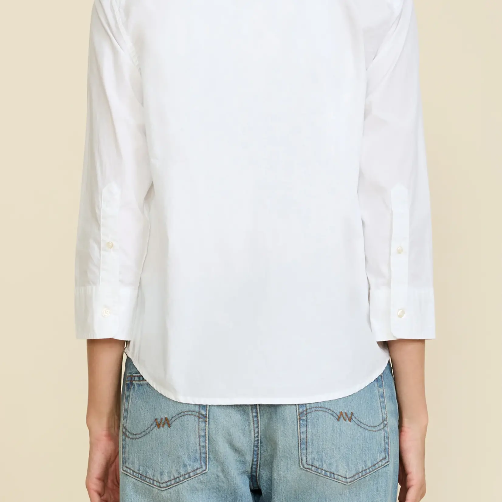 DENIMIST Adrienne shrunken shirt - White