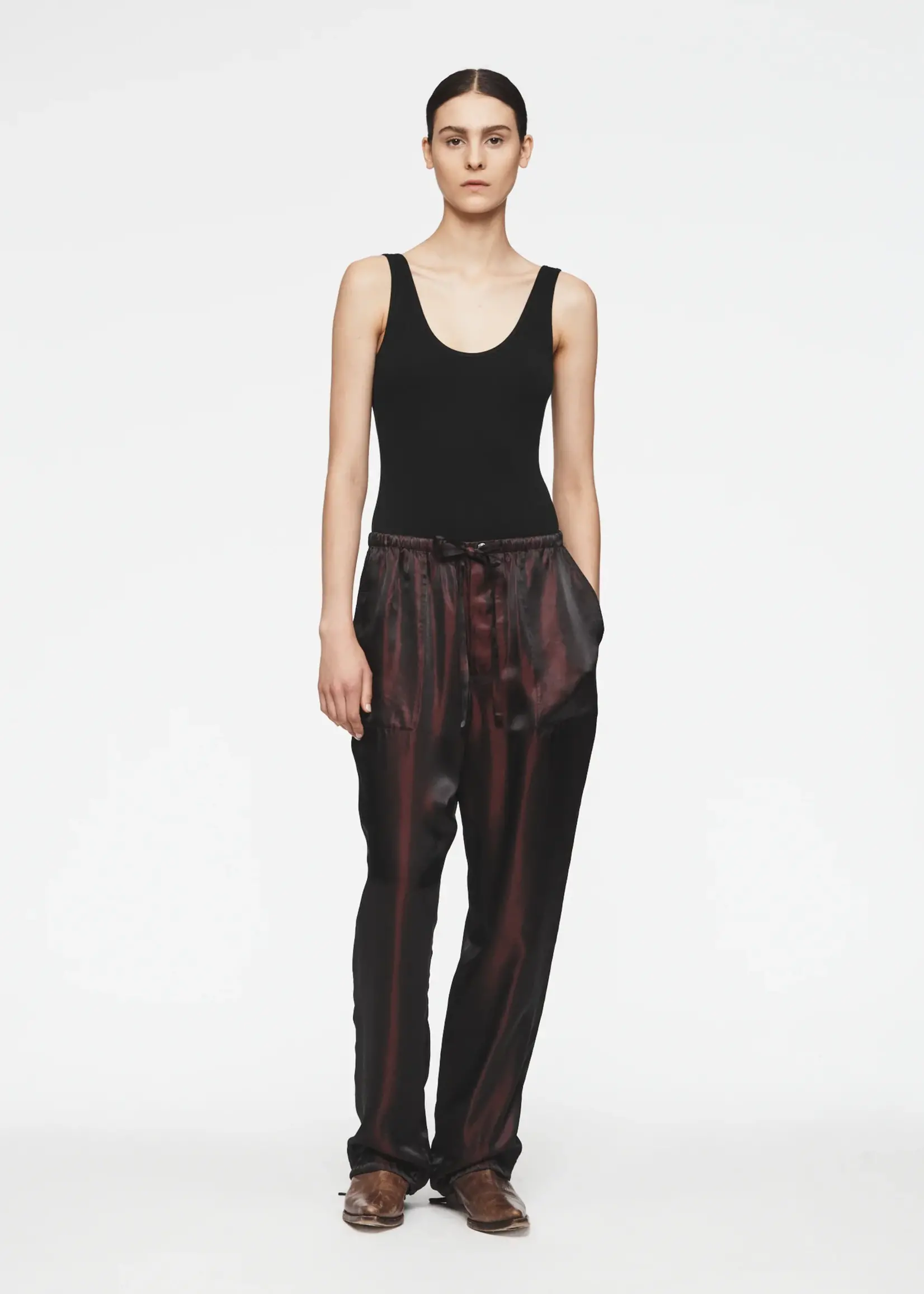 6397 Reversible drawstring pant - Garnet