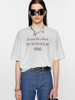 Acne Studios Logo T-shirt - Pale grey melange
