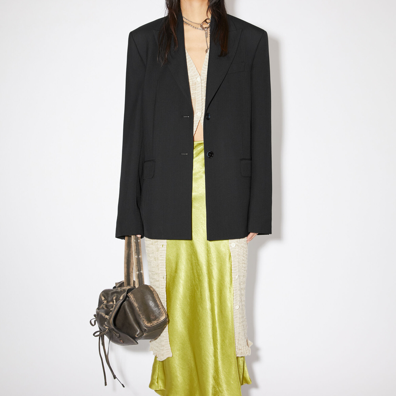 ACNE STUDIOS Regular fit suit jacket - Black
