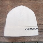ACNE STUDIOS Logo beanie - Off white