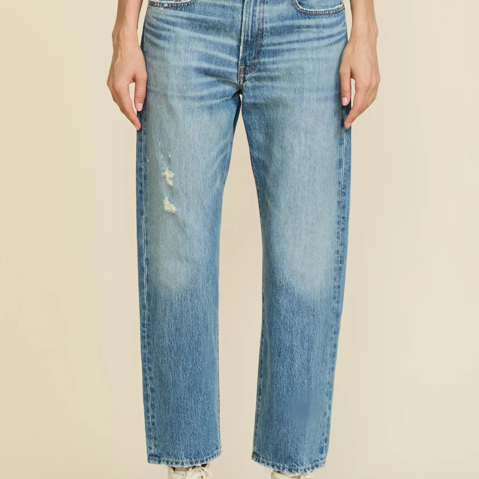 DENIMIST Lucy boyfriend jeans with rips - Alsen indigo