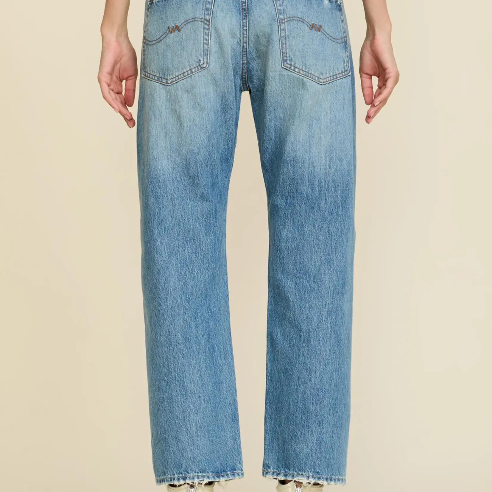 DENIMIST Lucy boyfriend jeans with rips - Alsen indigo