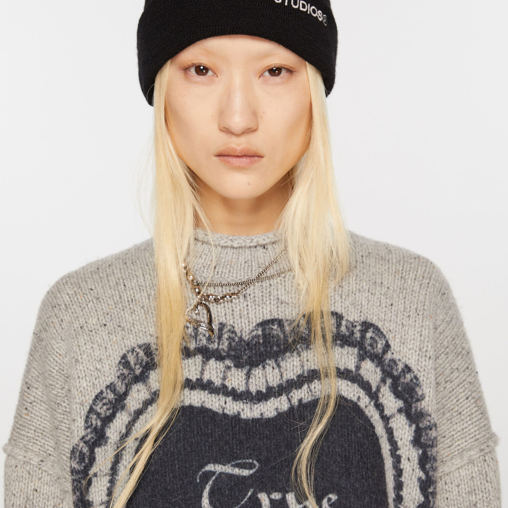 ACNE STUDIOS Logo beanie - Black
