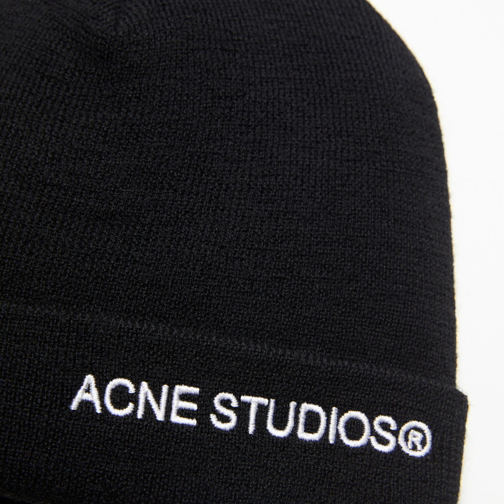 ACNE STUDIOS Logo beanie - Black