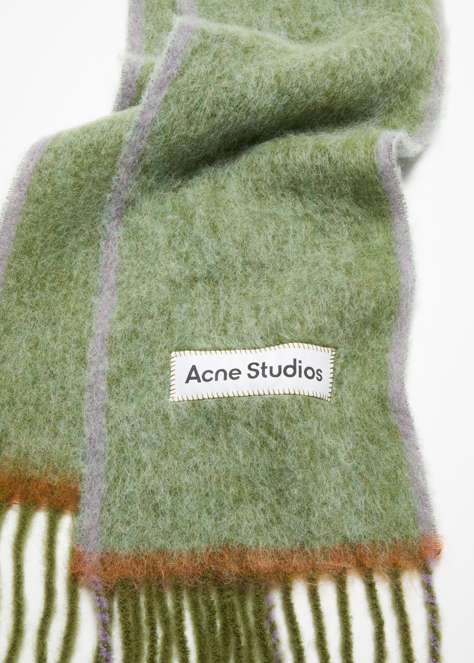 Acne Studios Wool mohair scarf - Grass green
