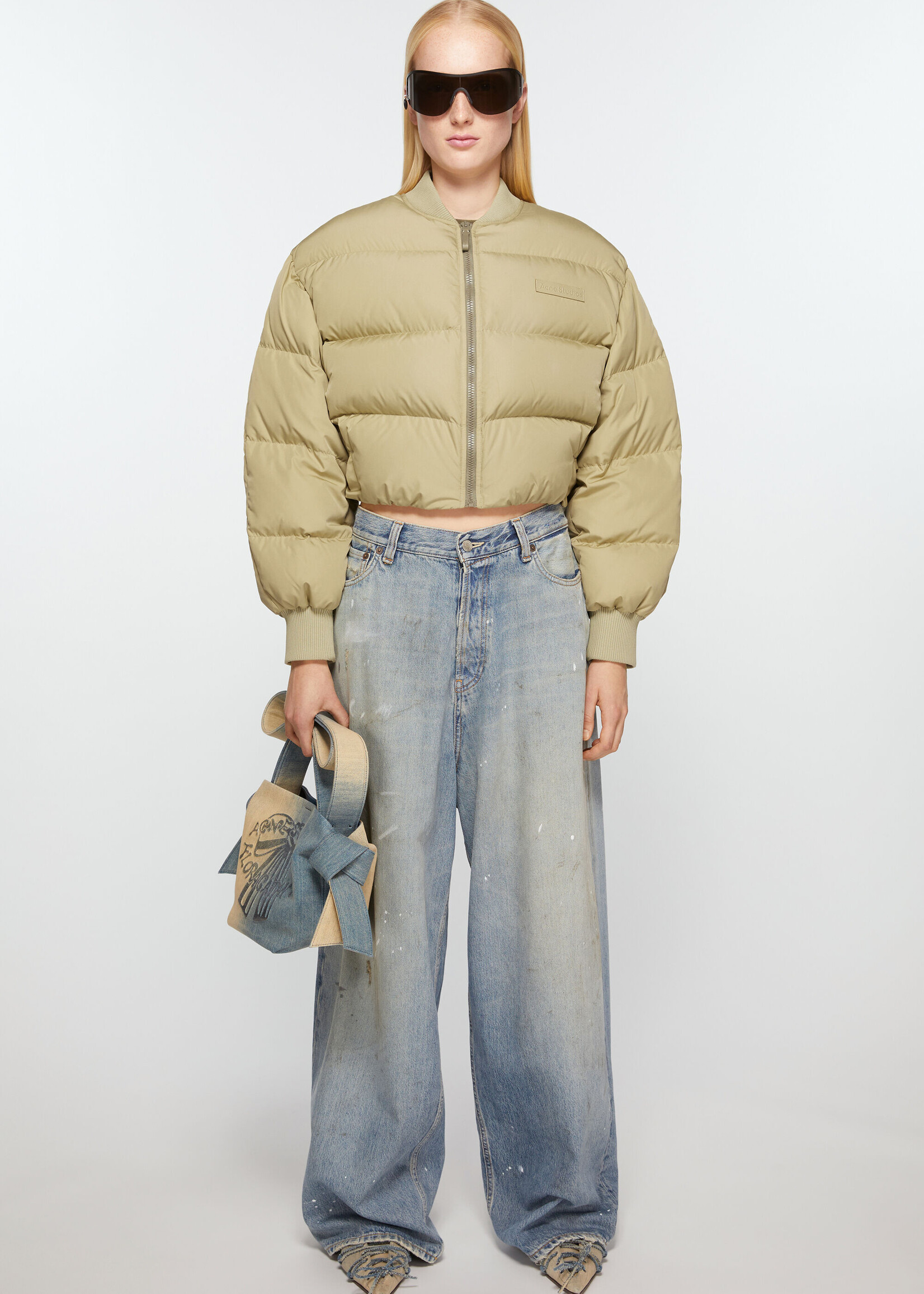 Acne Studios Cropped puffer jack - Pistachio green