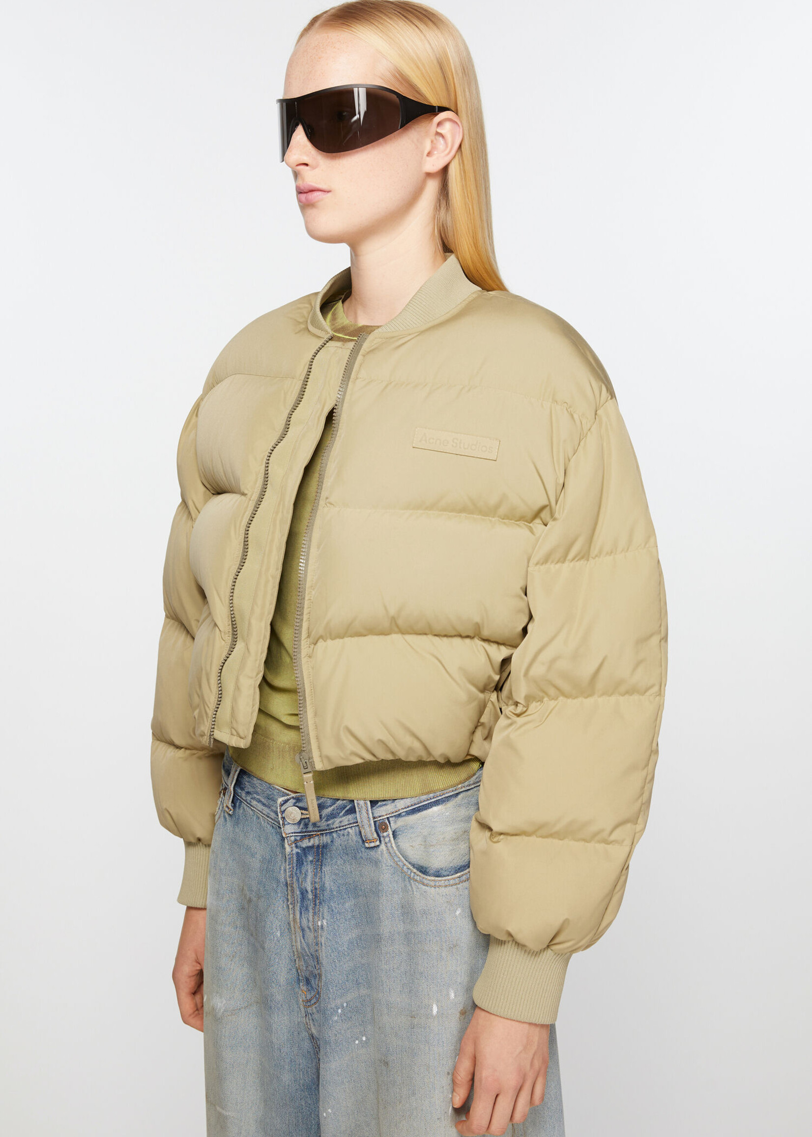 Acne Studios Cropped puffer jack - Pistachio green