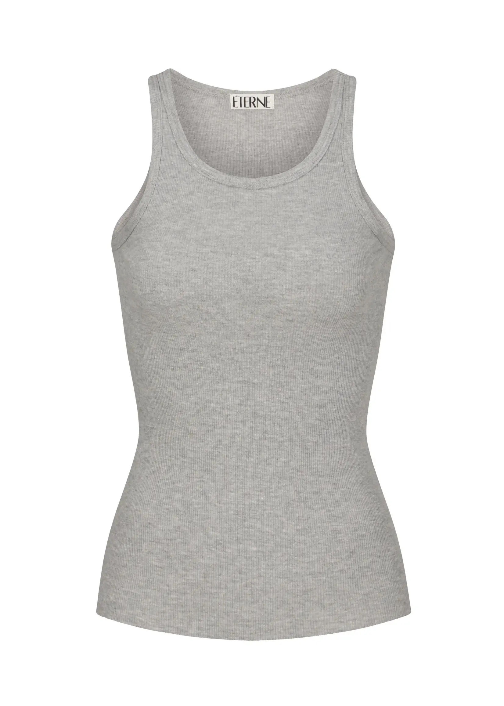 eterne High neck fitted tank - Heather grey