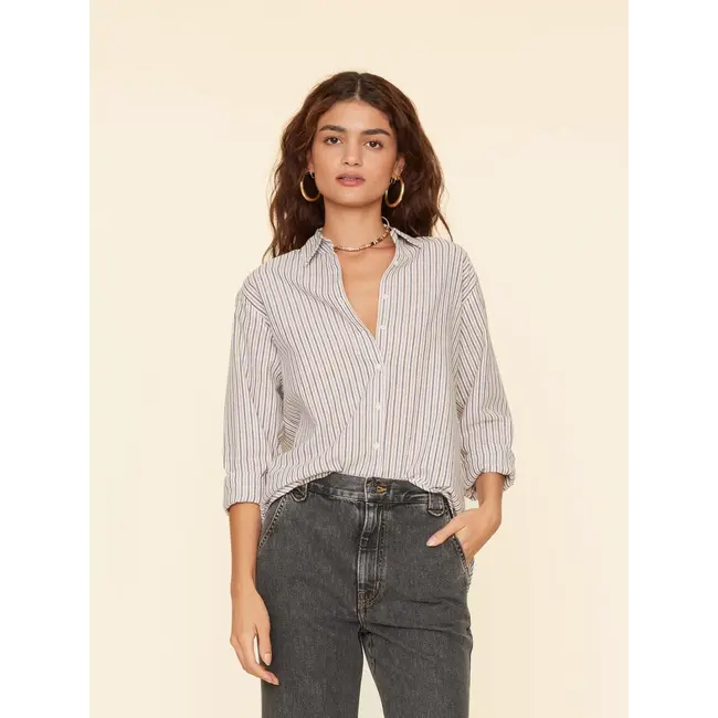 XIRENA Beau shirt - Mocha stripe