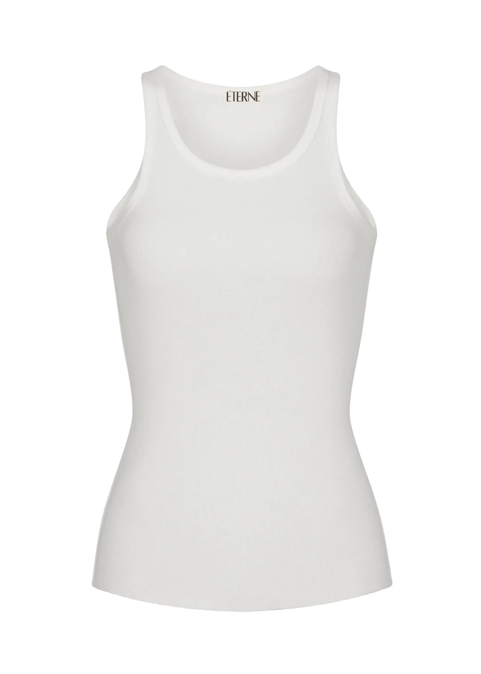 eterne High neck fitted tank - Cream