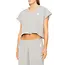 Eterne terry raglan cutoff top,heathergrey