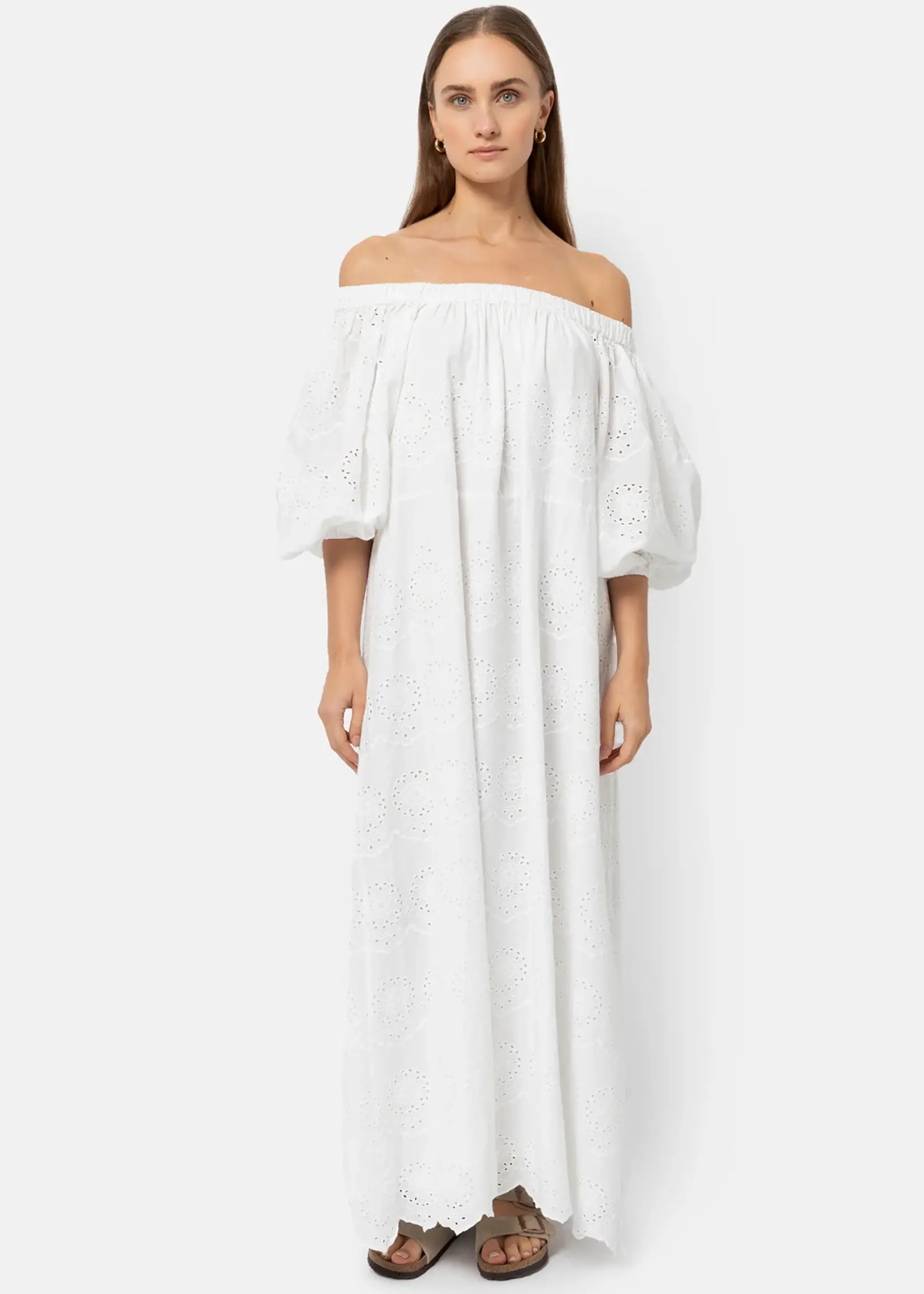 Âme Antwerp Ame antwerp jaime embroided off the shoulder dress,white