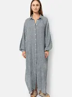 Âme Antwerp Ame antwerp jelena shirt dress , white & blue checked