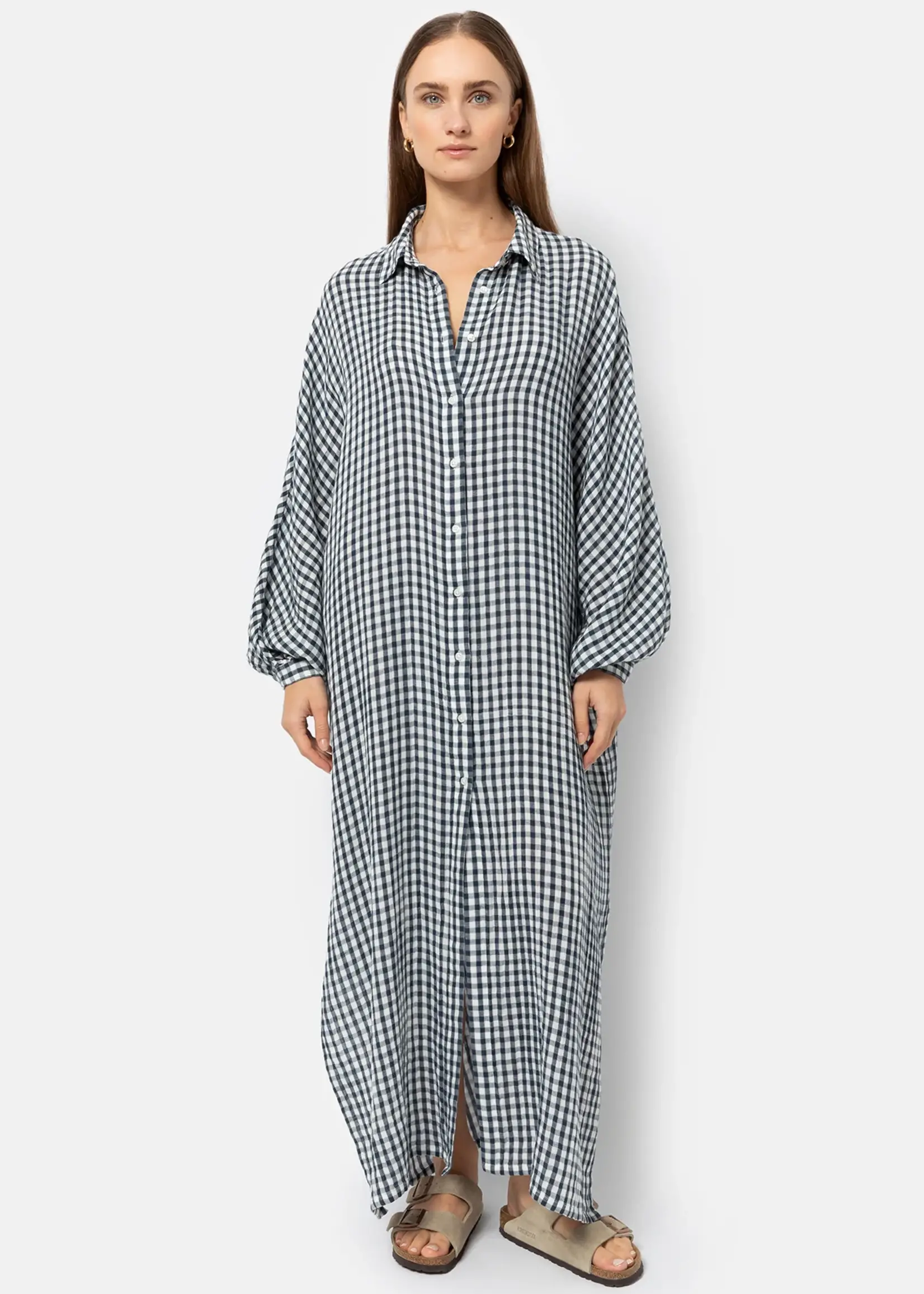 Âme Antwerp Ame antwerp jelena shirt dress , white & blue checked