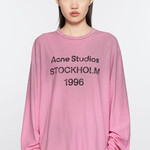 ACNE STUDIOS Logo T-Shirt Relaxed Fit | Cotton Candy Pink