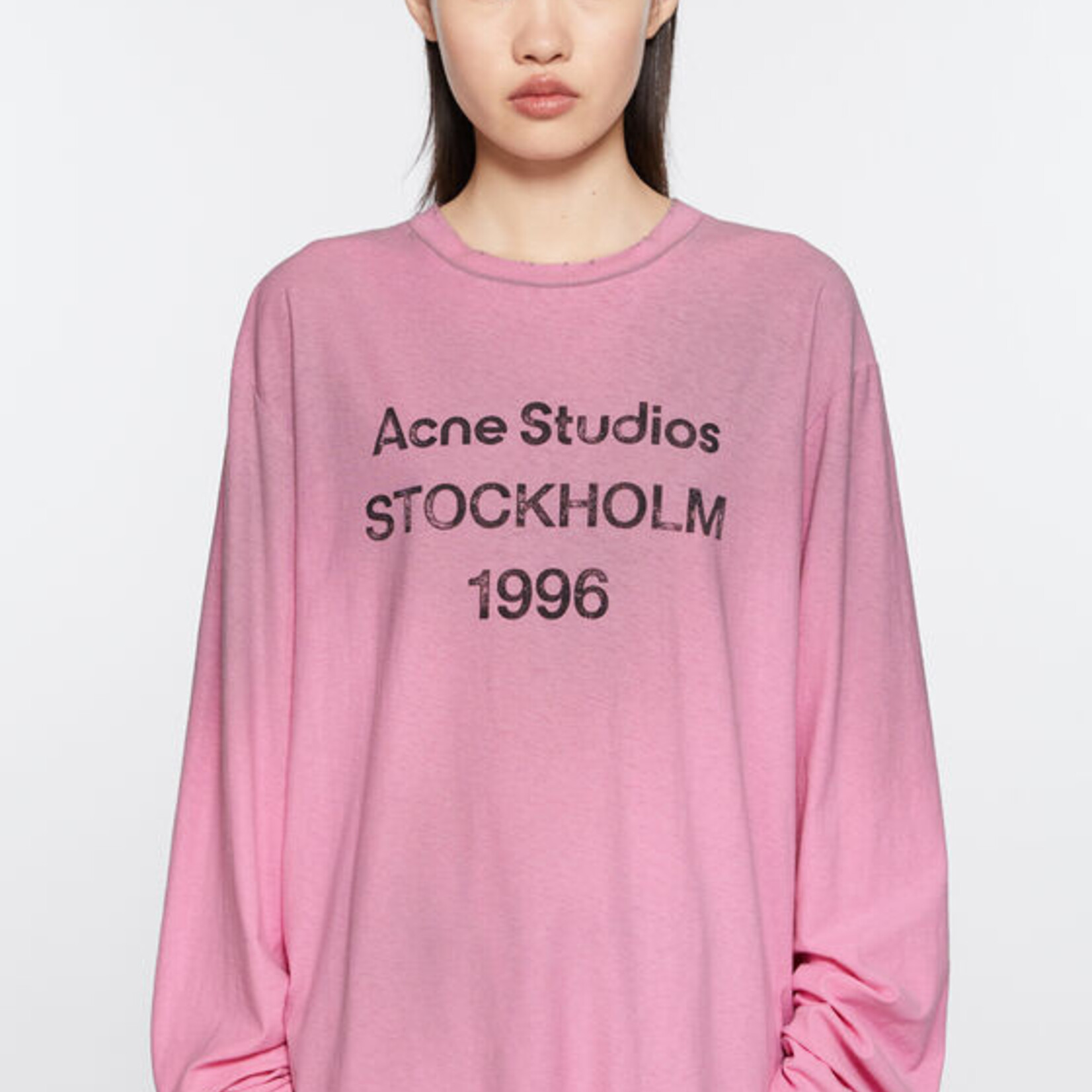 ACNE STUDIOS Logo T-Shirt Relaxed Fit | Cotton Candy Pink