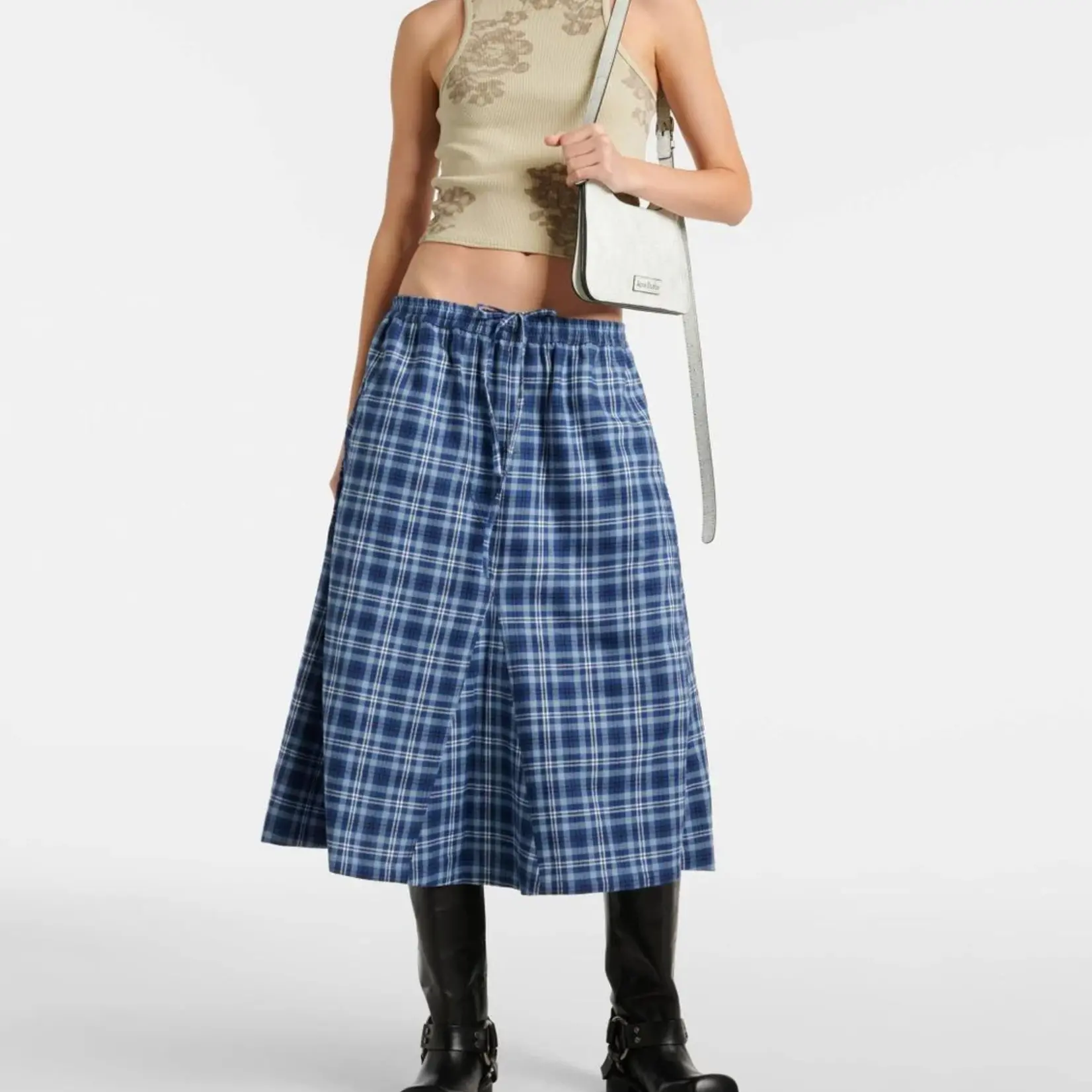 ACNE STUDIOS Acne studios square skirt, mid blue/dusty blue