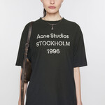 ACNE STUDIOS Acne studios logo t-shirt relaxed fit, faded black
