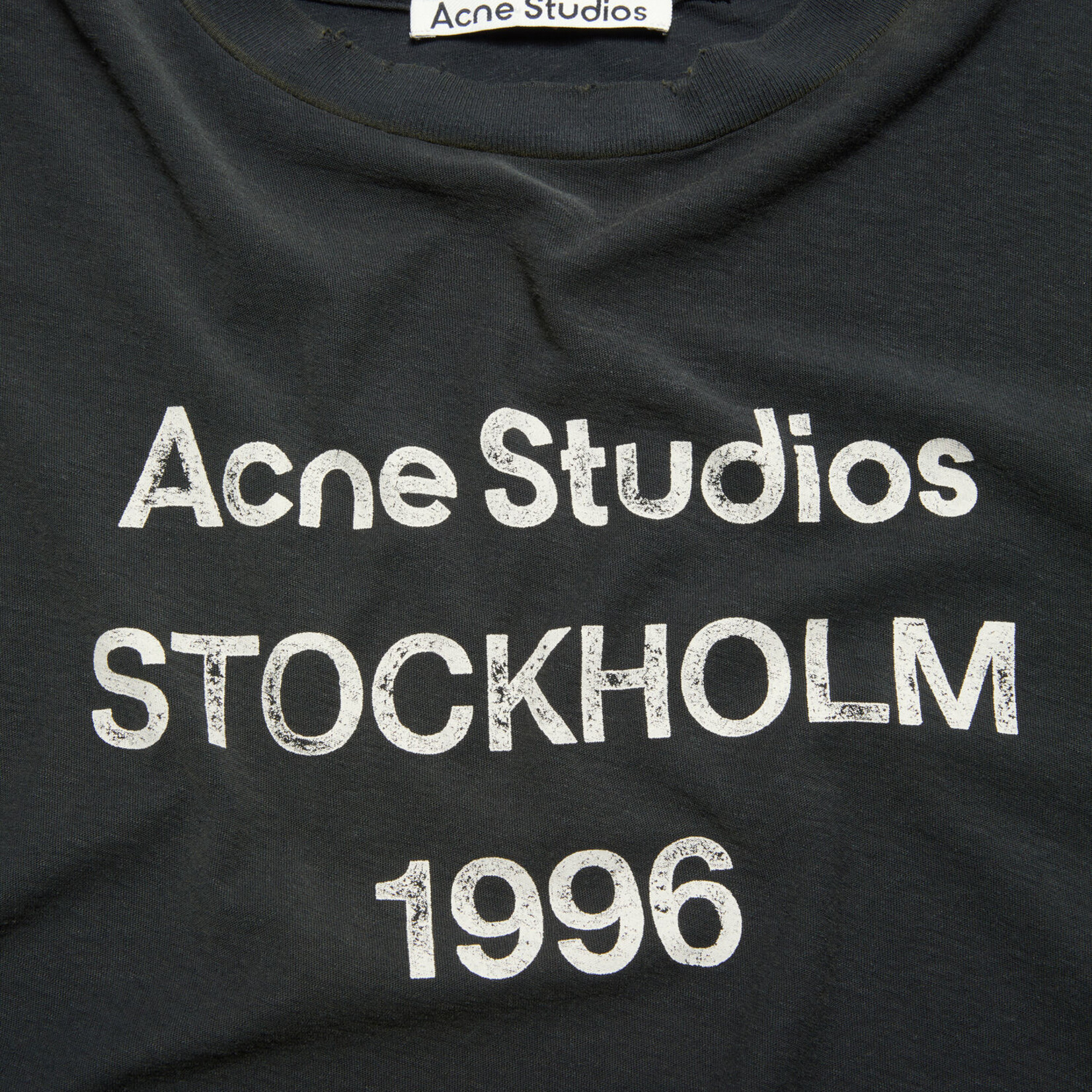 ACNE STUDIOS Acne studios logo t-shirt relaxed fit, faded black