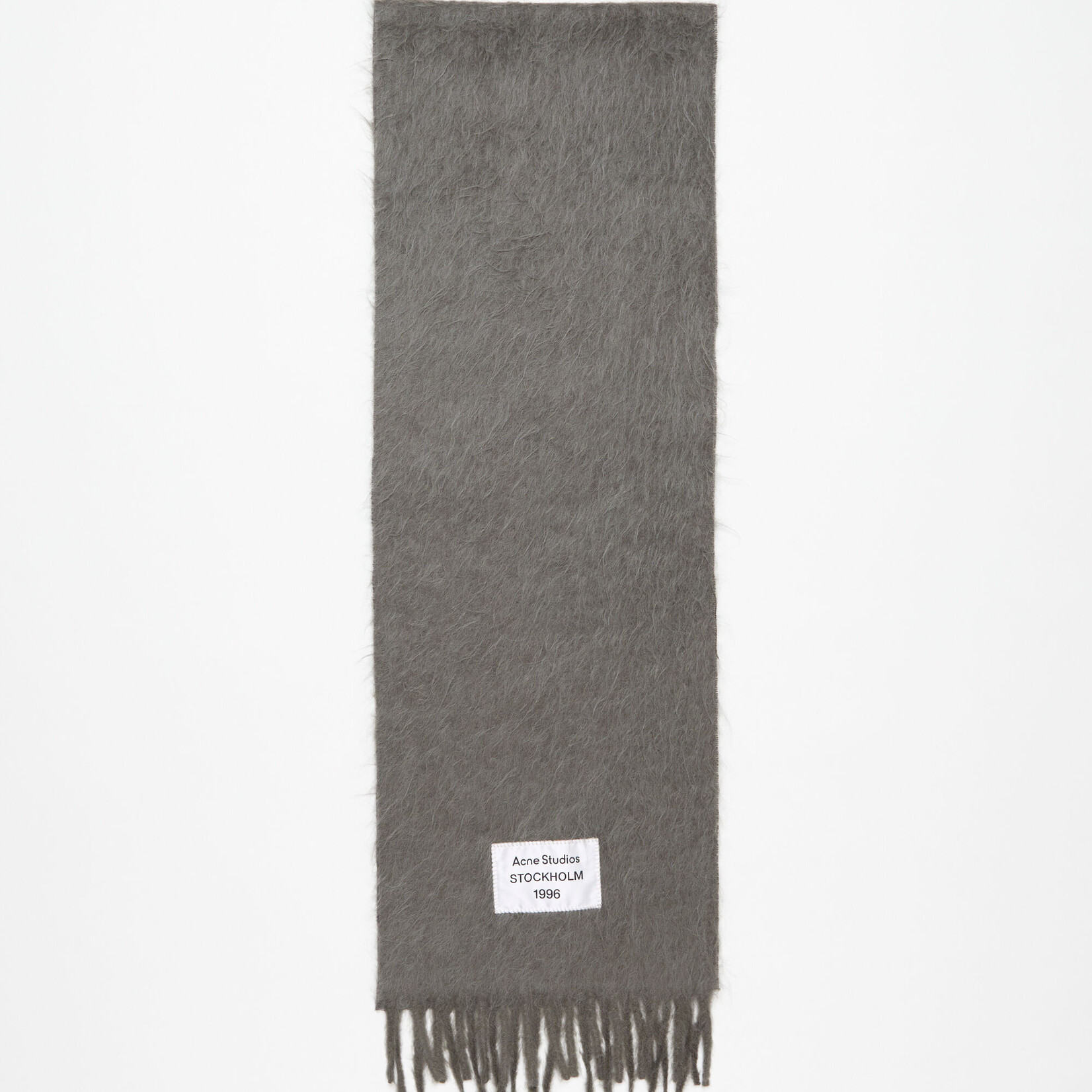 ACNE STUDIOS Fringe Alpaca Scarf | Grey