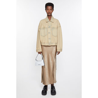 ACNE STUDIOS Denim Jacket - Oversized Cropped Fit | Light Sand