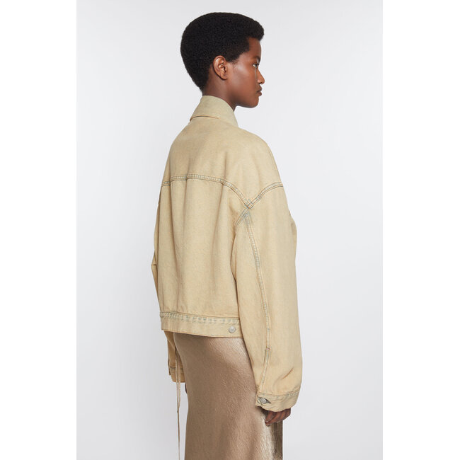 ACNE STUDIOS Denim Jacket - Oversized Cropped Fit | Light Sand