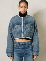 DENIMIST Oversized Cropped Denim Jacket Eldon