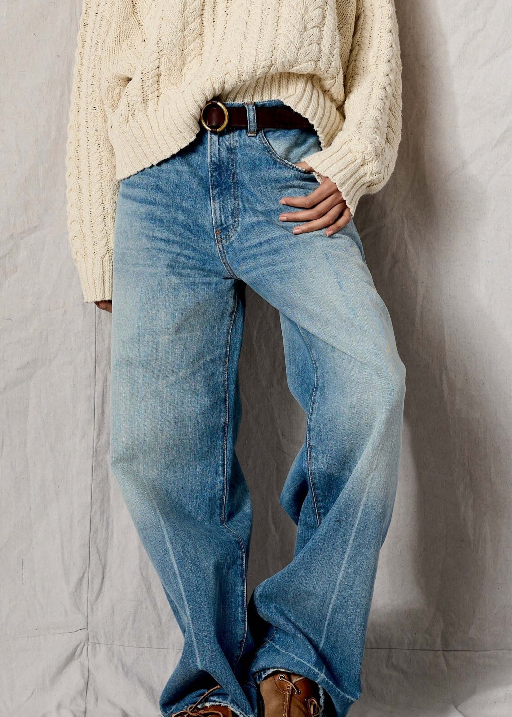 DENIMIST Teri Wideleg Jean | Alsen Indigo